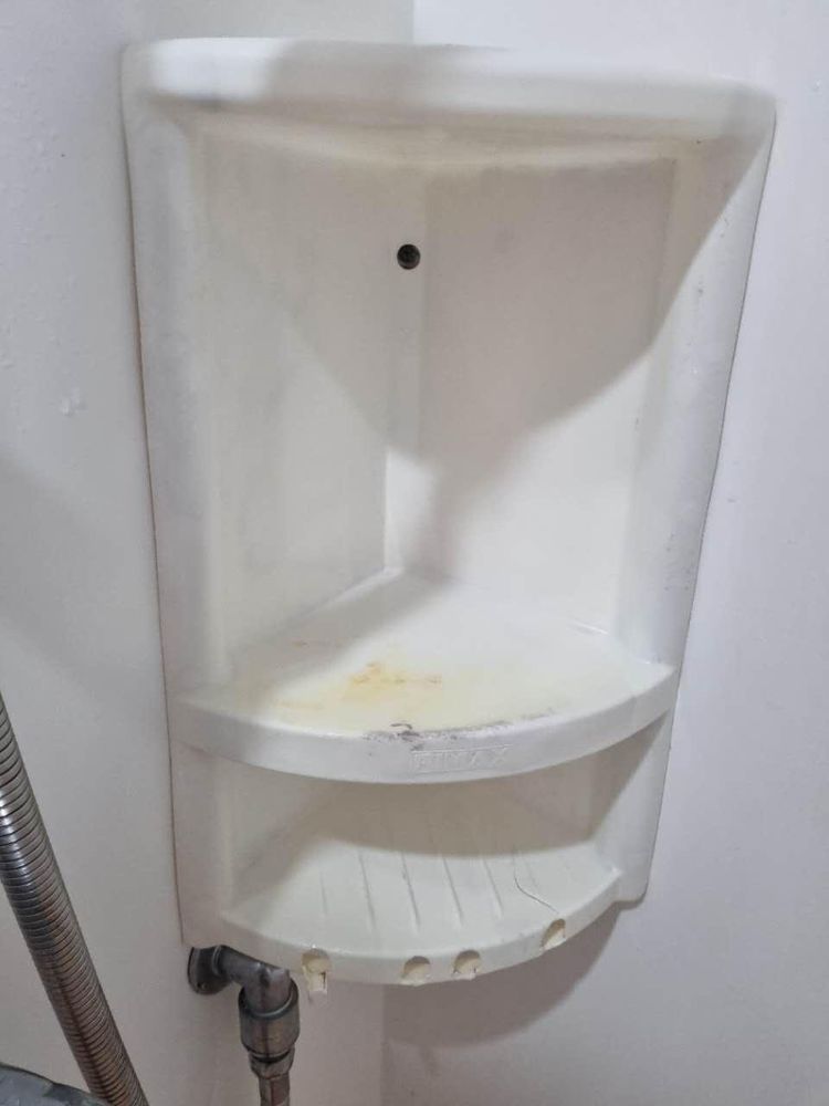 Shower shelf after