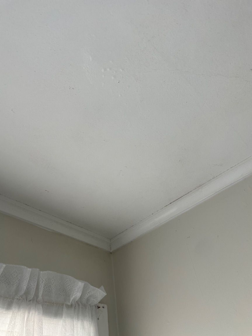Bedroom ceiling after